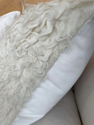 Fluffy Wool Cushion Cover - Off White