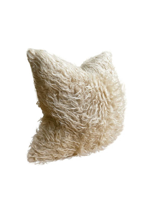 Natural Fluffy Wool Cushion Cover