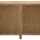 Lattice 4 Door Elm Sideboard with Mirrored Doors