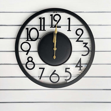 Falan Clock Black Frame 60x60x4cm