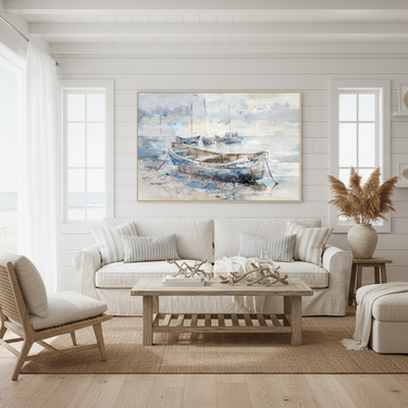 Anchored Serenity Framed Canvas Wall Art