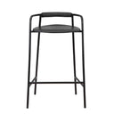 Forge Counter Stool black powder coated iron frame with black seat