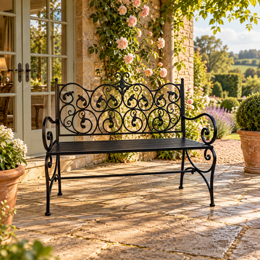 Bistro Metal Outdoor Bench