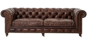 Chesterfield 3 Seater Sofa - Vintage Cigar