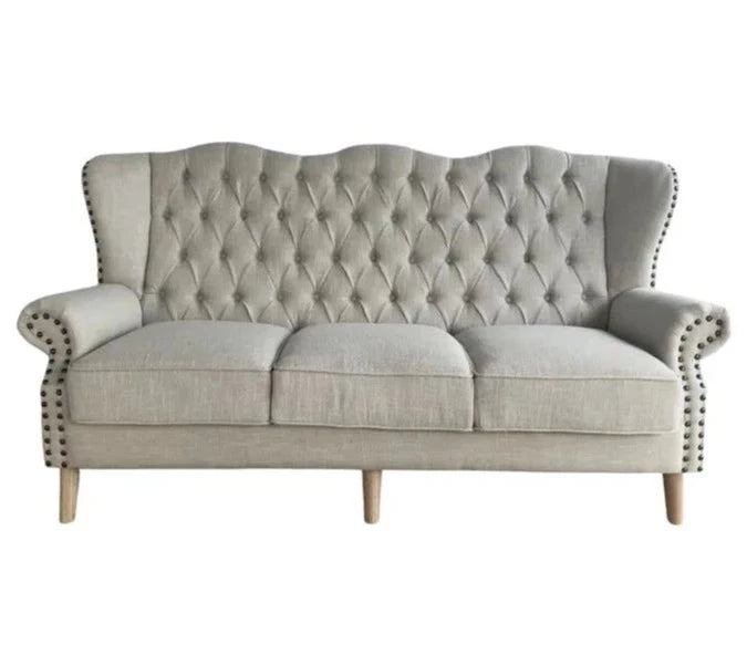 Queen Anne Chesterfield 3 Seat Sofa
