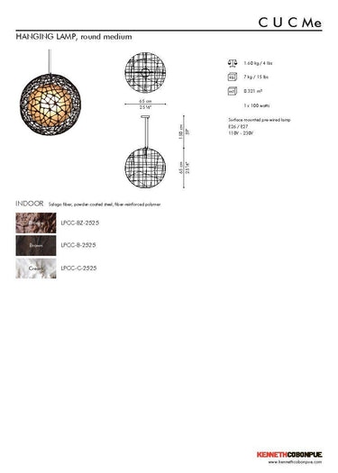 COBONPUE CUC ME Round Light Medium - Cream alternate view