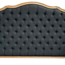 French Provincial Queen Headboard Black Linen Oak