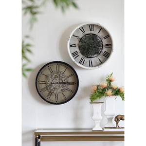 Wall Clock with Gears and Roman Numeral