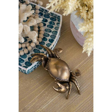 Crab Decorative Box with Lid - Brass