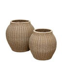 Hale Outdoor Planter Basket large natural, tapered woven form