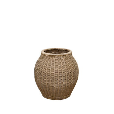 Hale Outdoor Planter Basket in natural synthetic wicker, medium