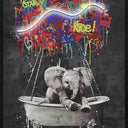 Elephant LED Wall Art detail