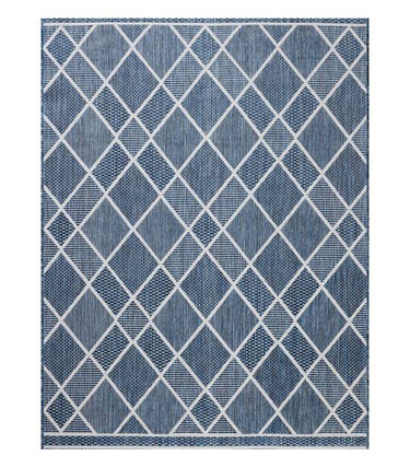 Easton Indoor/Outdoor Rug ESN-08 - Ivory/Denim - 239x305cm