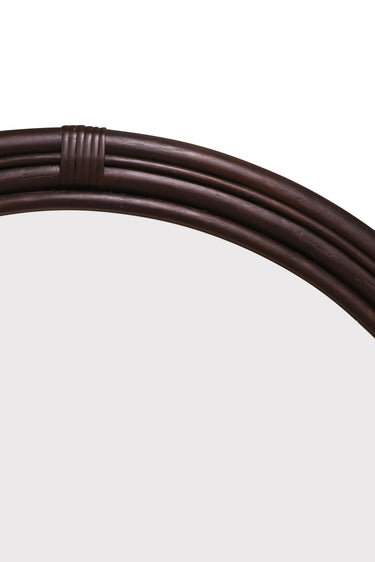 PLANTATION Amara Round Mirror Chocolate detail