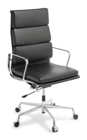 Classic Soft Pad High Back Office Chair - Black