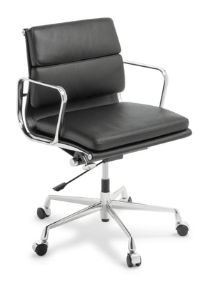 Classic Soft Pad Mid Back Office Chair - Black