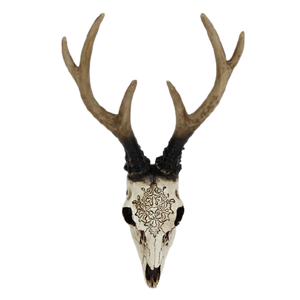 Bone Stag Head with Carving