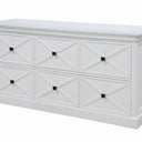 Island Life 6 Drawer Dresser in white, front view