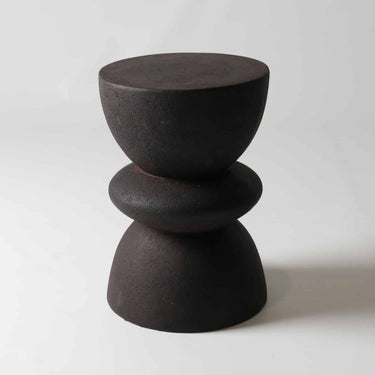 Fibreglass Hourglass Stool Black