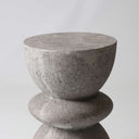 Fibreglass Hourglass Stool Grey side view