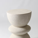 Fibreglass Hourglass Stool Off White side view
