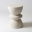 Fibreglass Hourglass Stool Off White