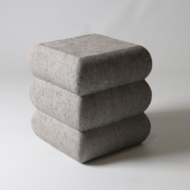 Fibreglass Stack Stool Grey side view