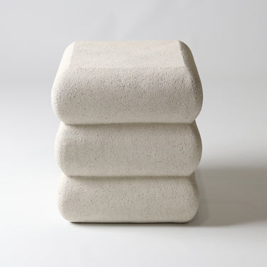 Fibreglass Stack Stool Off White