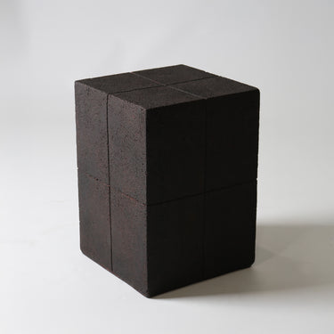 Fibreglass Quad Stool Coffee Black side view