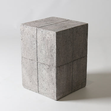 Fibreglass Quad Stool Grey side view