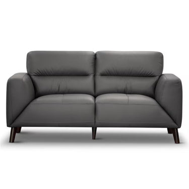Georgia Leather 2 Seater Sofa - Gun Metal