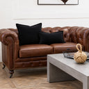 Black velvet lumbar cushion detail
