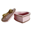 Heart Shape Pink & Gold Bow Trinket Box styled