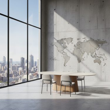 Axis Marble Dining Table 2000mm - Natural & Grey