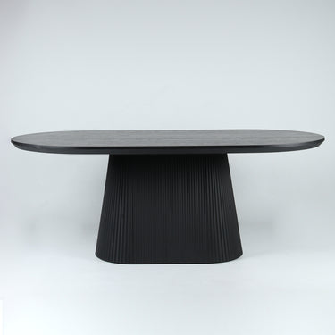 Contour Ribbed Dining Table, full view of the two metre top