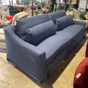 Hampton 3.5 Seater Slip Cover Sofa - Blue