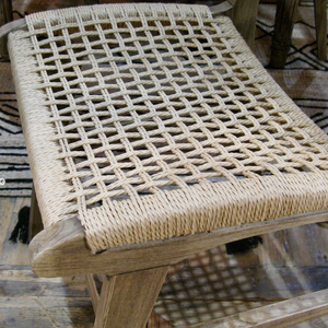 Reclaimed Oak & Rattan Dining Chair