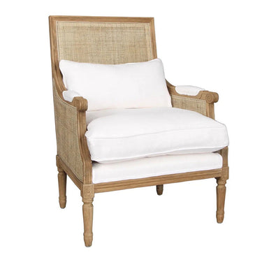 Hicks Caned Armchair White