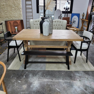 Provincial Cross Legs Dining Table