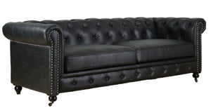 Chesterfield 3 Seater Sofa, Black