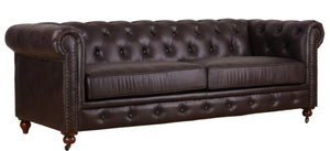 Chesterfield 3 Seater Sofa - Dark Brown