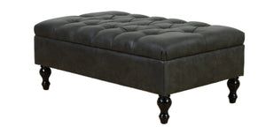 Ottoman with Storage - Charcoal