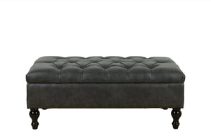 Ottoman with Storage - Charcoal
