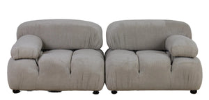 Marcel Corduroy 2 Seater Modular Sofa - Grey