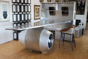 Aviator Bar Table & Cabinet