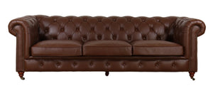 Chesterfield 3-Seater Sofa - Cuba Brown