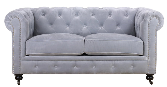 Chesterfield 2 Seater Sofa - Grey