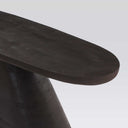 Form Console Table in black mango wood, detail view