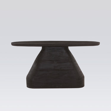 Form Console Table in black, full front view