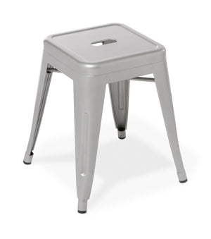 Industry Low Stool - Silver